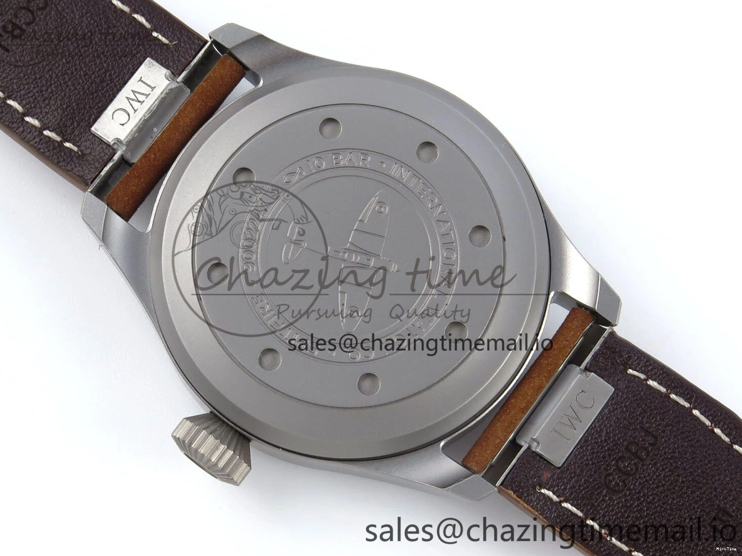 MIROTIME 0130 Big Pilot IW329701 M+F 1:1 Best Edition Black Dial on Brown Leather Strap MY RelaxedFit 7005